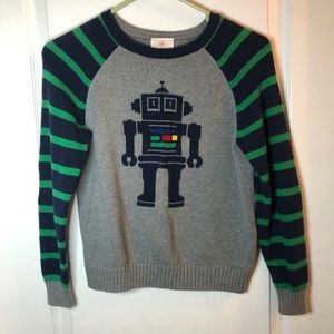 Hanna Andersson robot sweater, 130 cm
